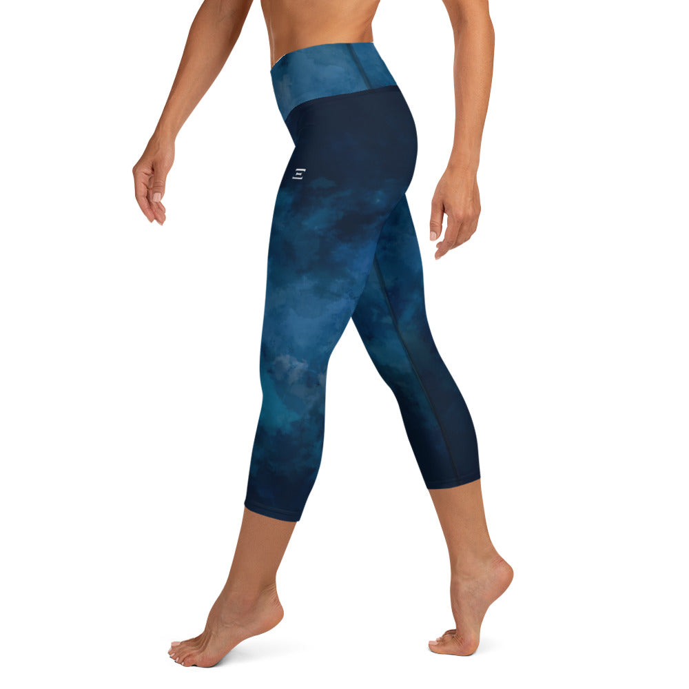 Enavant Active Kyla Capri Mid-calf Leggings-Dutch Blue (Activewear