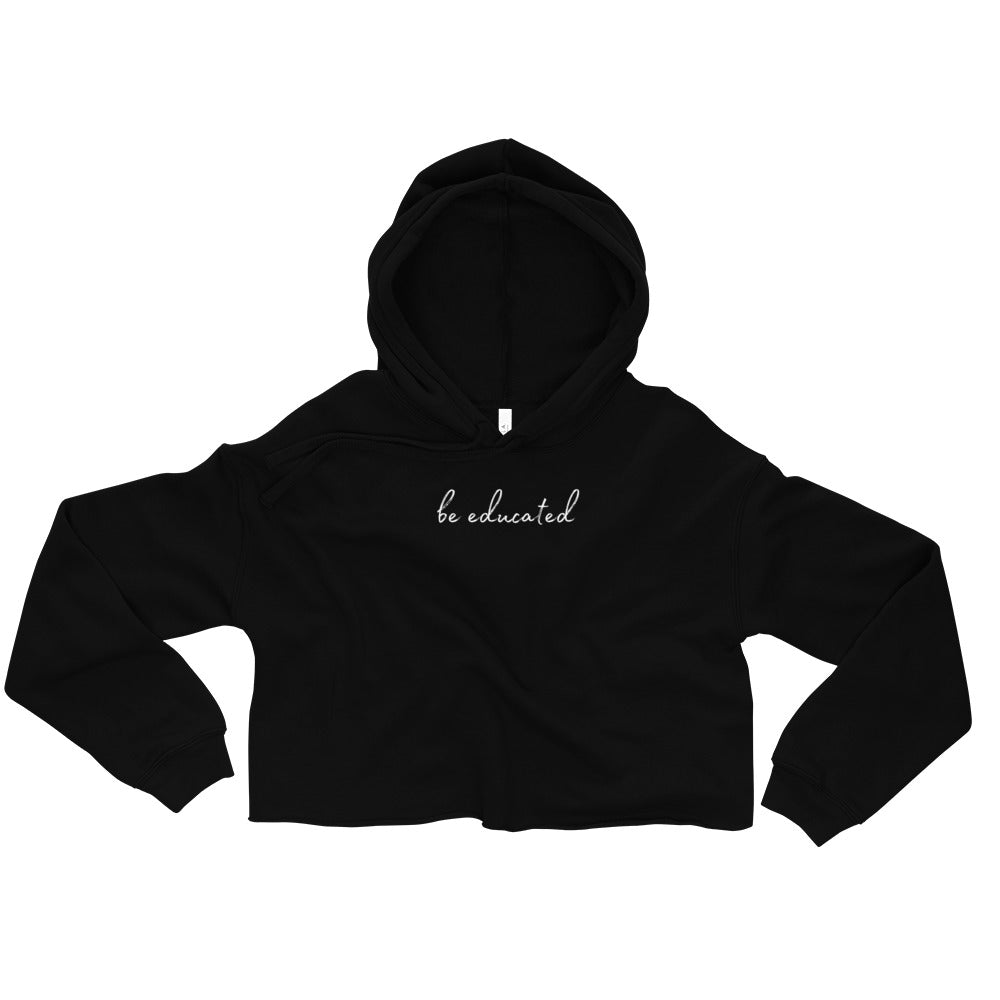 Be Educated Cropped Hoodie-MEECHI
