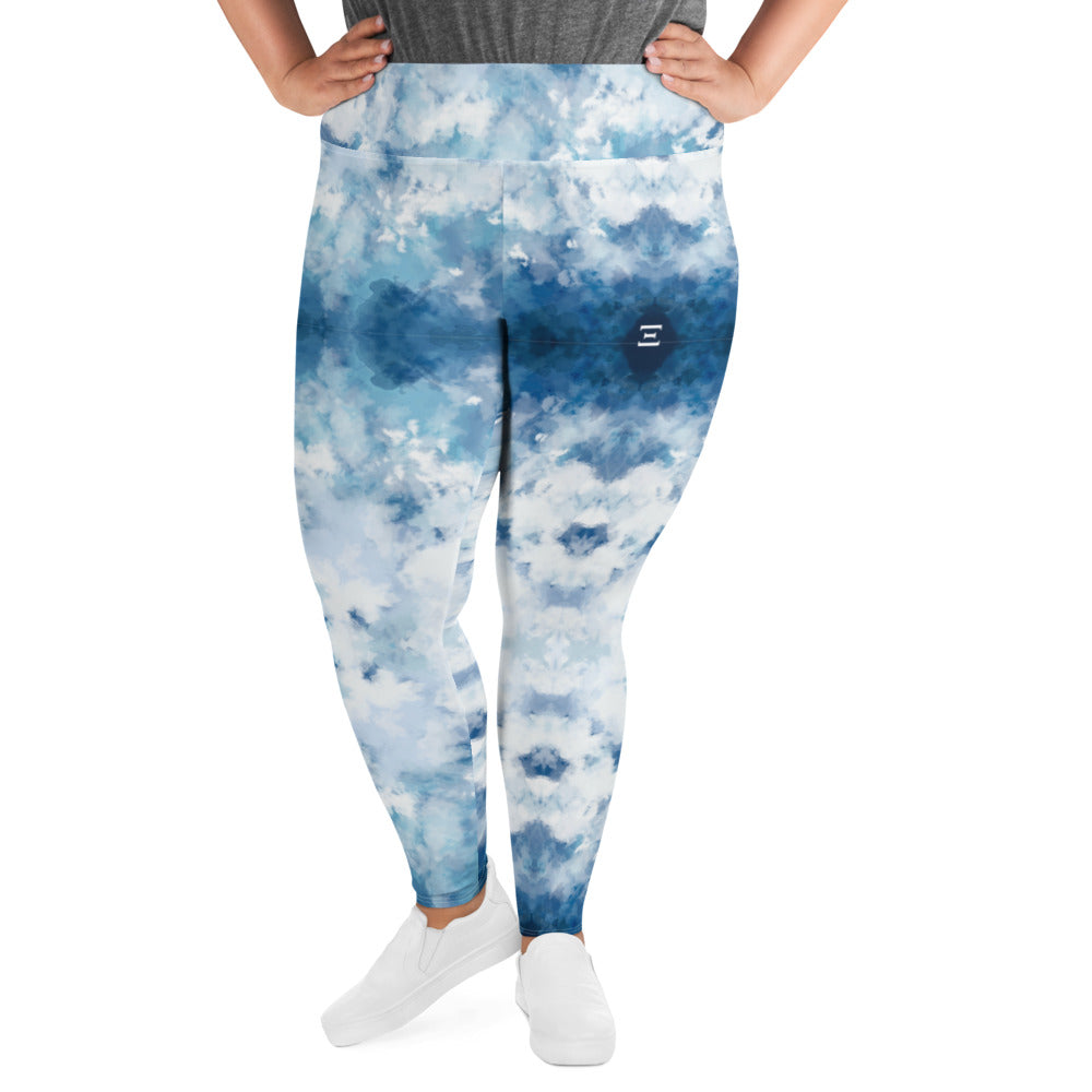 Blue Diamonds Plus Size Leggings