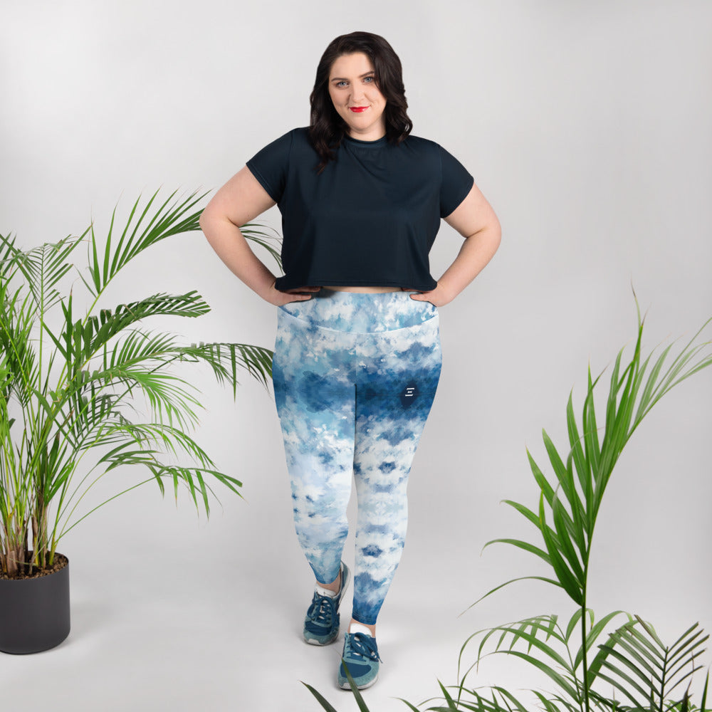 Blue Diamonds Plus Size Leggings