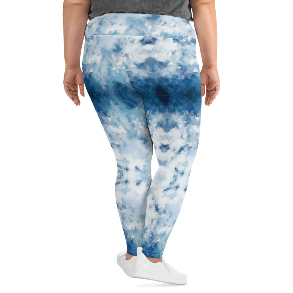 Blue Diamonds Plus Size Leggings