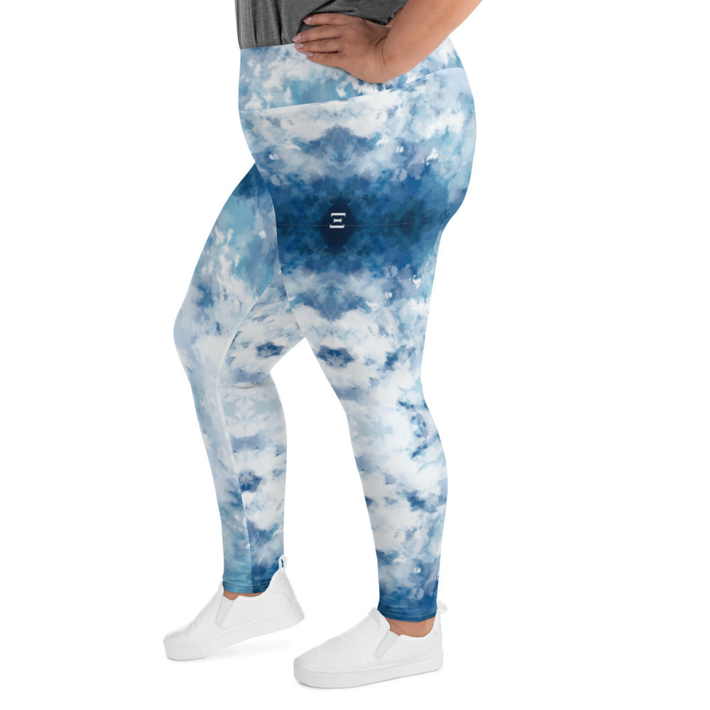 Blue Diamonds Plus Size Leggings